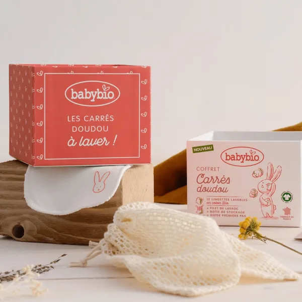 Coffret Lingettes Lavables en Coton Bio | Fabriqué en France