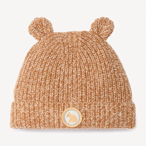 Bonnet ludique ourson en tricot perlé pour bébé | Orchestra