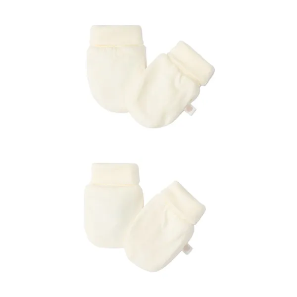 Lot de 2 paires de moufles de naissance unies pour bébé | Orchestra