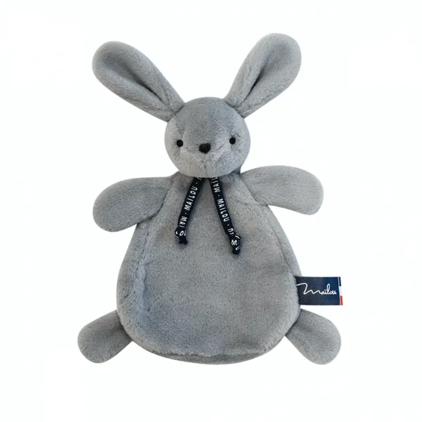 Doudou Lapin Dorlotin - Gris Mailou Tradition - Peluche.fr