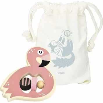 Vilac  Hochet en bois Flamingo