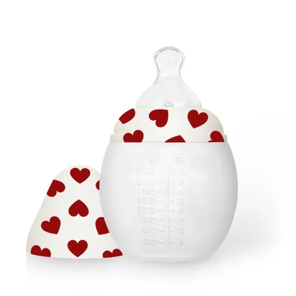 Biberon anti-colique 240ml - Coeurs - Élhée