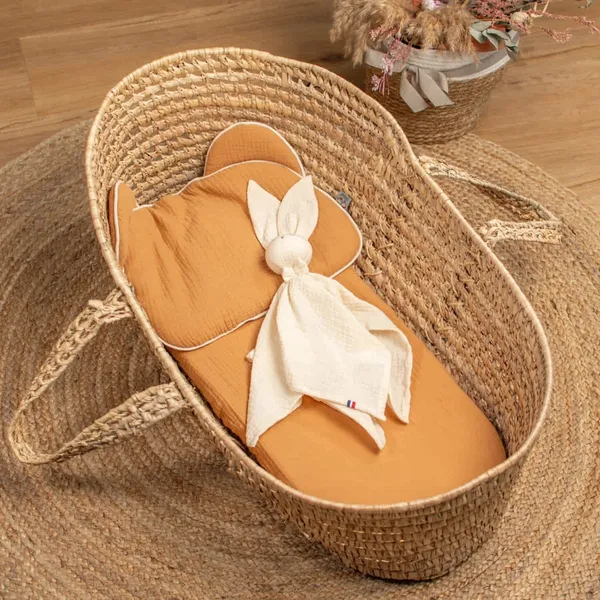 Lot de 3 Draps housses couffin en gaze de coton