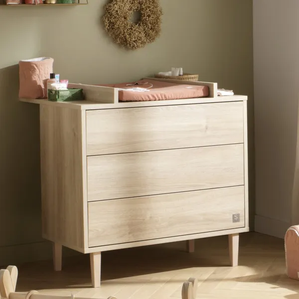 SAUTHON Commode 3 tiroirs pieds bois
