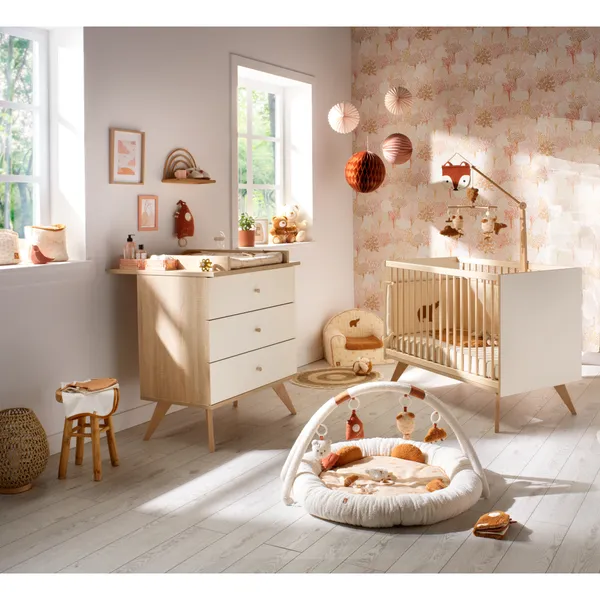 SAUTHON Chambre bébé complète Camille, Lit 120x60 et Commode à langer