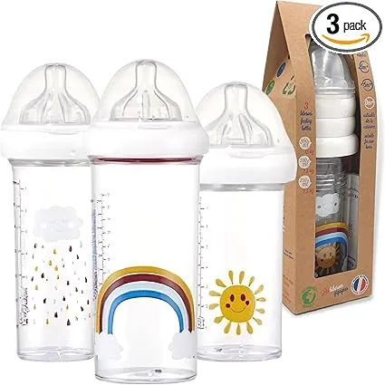 Le Biberon Français - Lot de 3 Biberons Anti-Colique Premium