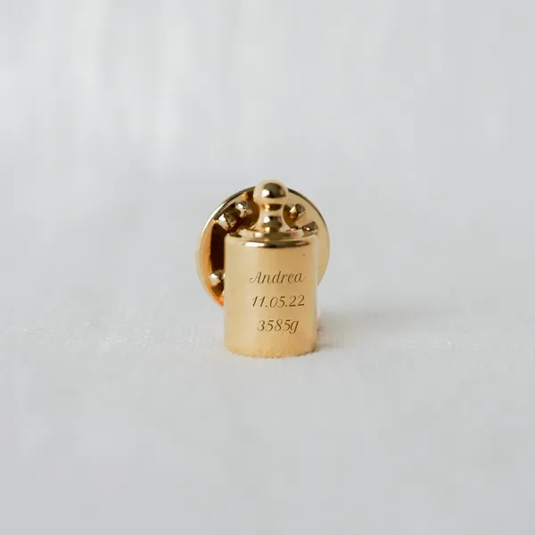 Pins Mon Petit Poids personnalisable (plaqué or jaune) - Mon Petit...