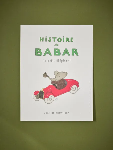 Affiche Babar Voiture - Oneart