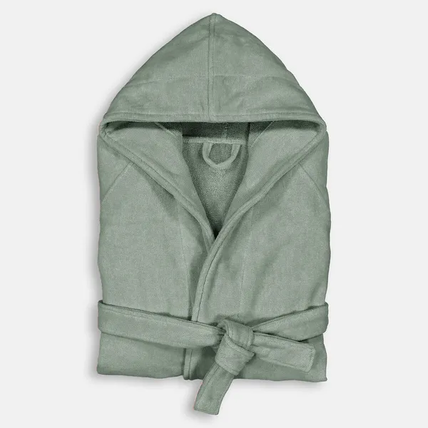 Peignoir capuche éponge velours