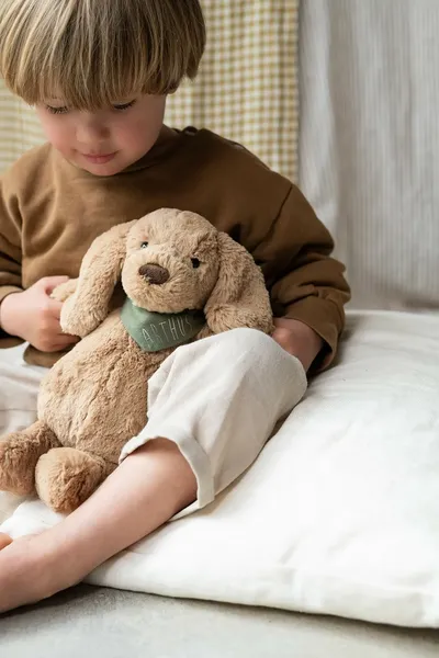 Loïc le chien unique, la peluche chien toute douce