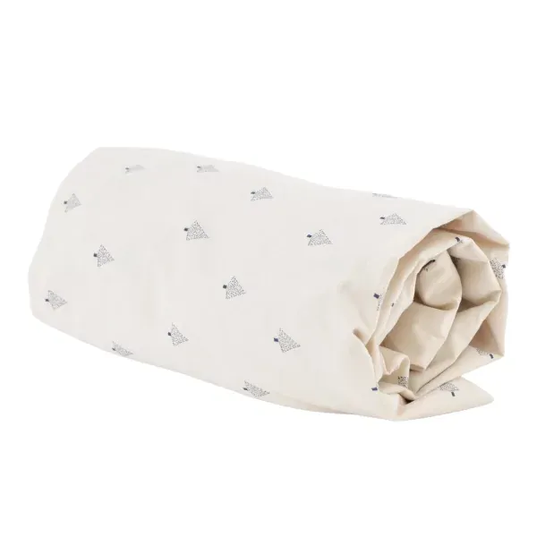 Drap-housse bébé percale en coton bio Louison | Little Crevette