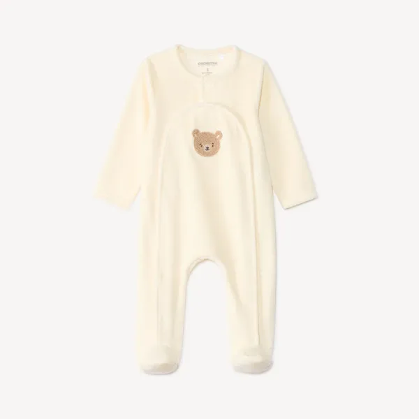 Dors-bien en velours avec patch ourson pour bébé | Orchestra