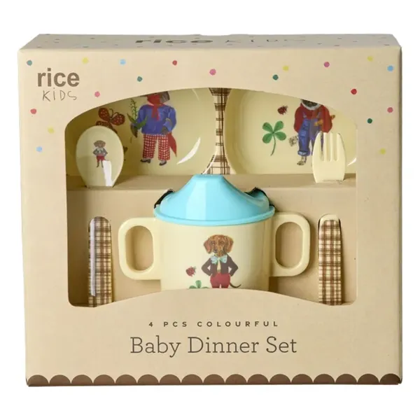 Rice  Set vaisselle en mélamine - Rice x Nathalie Lété | Bleu