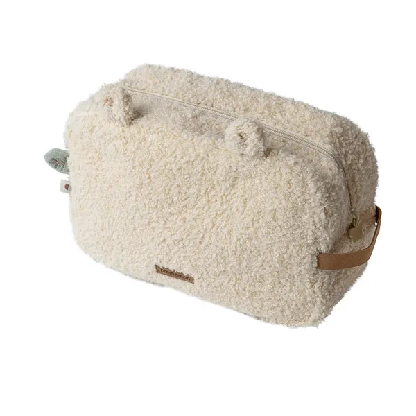Trousse de toilette en bouclettes Roi des Forêts écru | Prémaman