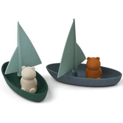 LIEWOOD Jouets de bain silicone - 2 bateaux Ensley
