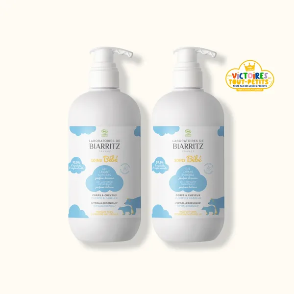 Duo Gel lavant surgras bébé parfum douceur 2 x 500 ml