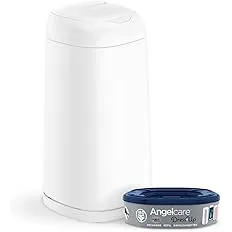 Angelcare Poubelle à Couches + Recharge Anti Odeurs/Grande Capacité
