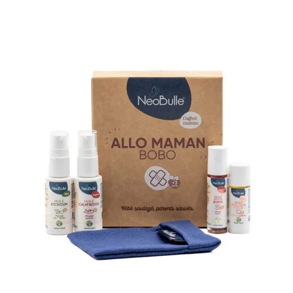 Coffret Néobulle soins essentiels Allo maman bobo ! (4 huiles + 1 pochette) ...