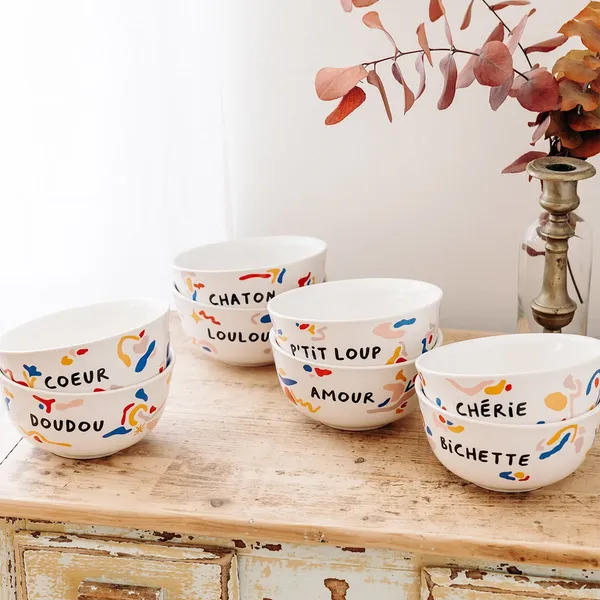 Bol Affaire de Famille – Affaire de Famille, bol en faïence coloré de 500 ml, design moderne et pratique, fabriqué en Europe