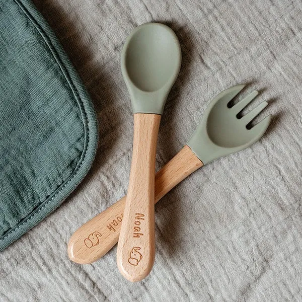 Kit Couverts en bois gravés