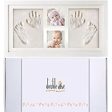 Double Kit de Moulage D'empreintes de Pieds et Mains pour Bébé