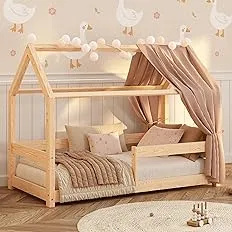 Lit Cabane Smartwood 90x190 en Bois Massif
