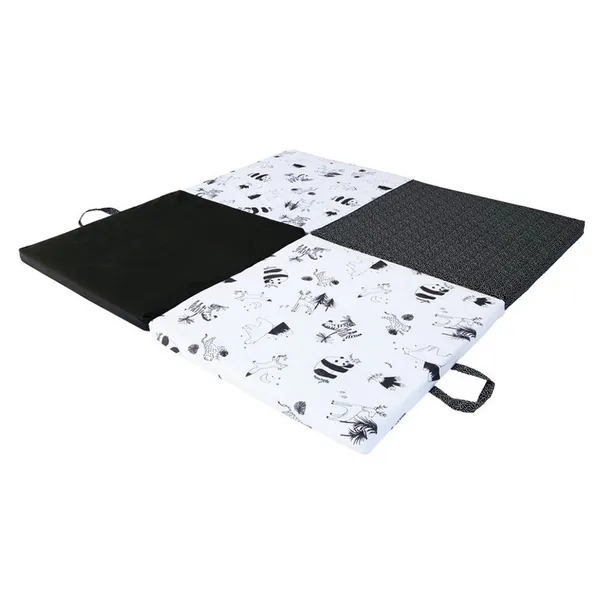 Tapis de motricité pliable - Blanc/Noir | Candide