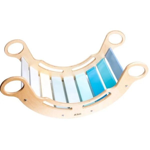 Balançoire Montessori - Baavi - Monte 2.0 - Bleu - Bois massif - Pour enfants à partir de 6 mois