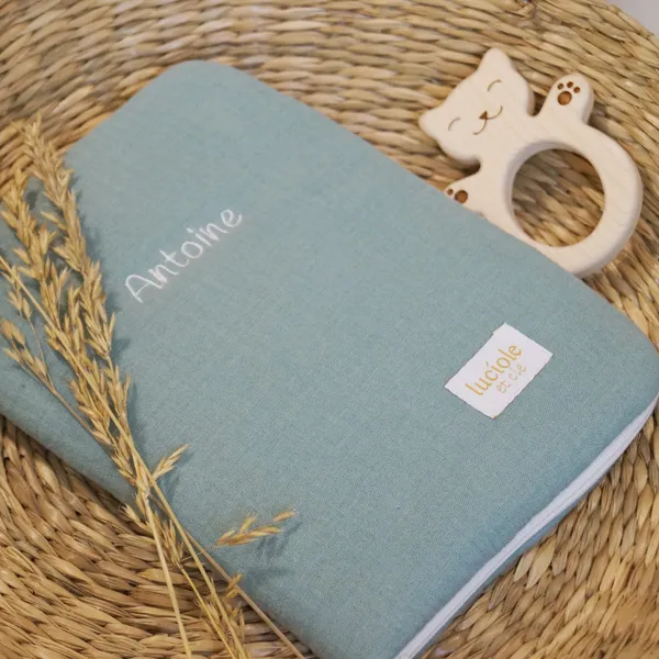 Protège carnet de santé bébé personnalisé - Made in France