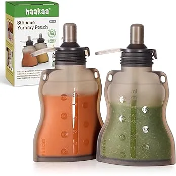 2 Haakaa Silicone Sacoches alimentaires pour bébés