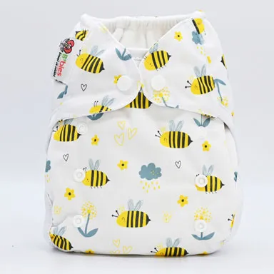 Couche lavable Te2 (Tout en Deux) bambou – Abeilles | B'bies