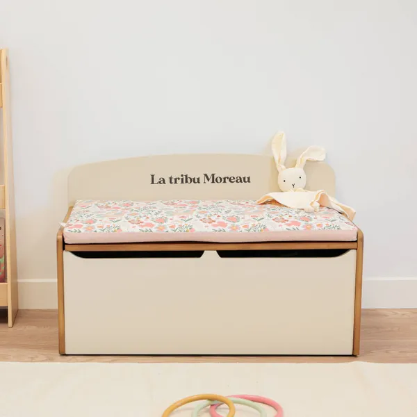 Coffre jouet beige Nicolas - Licorne