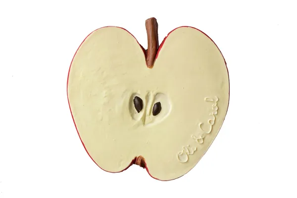 Jouet de dentition Pomme OLI&CAROL en caoutchouc naturel | Maman Natur'elle