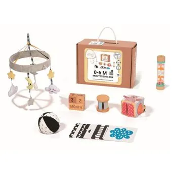 Coffret Montessori bébé 0-6 mois - boîte éducative