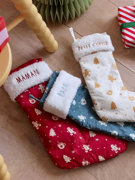 Lot de 3 chaussettes de Noël rouge - Vertbaudet