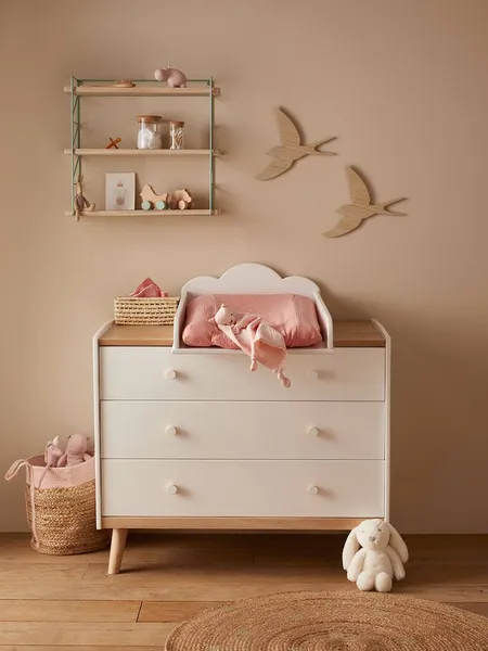 Commode avec poignées personnalisables LIGNE CONFETTI blanc - Vertbaudet