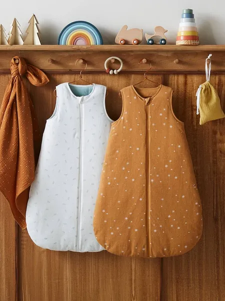 Gigoteuse ouverture centrale Dreamy en coton bio* personnalisable caramel - Vertbaudet