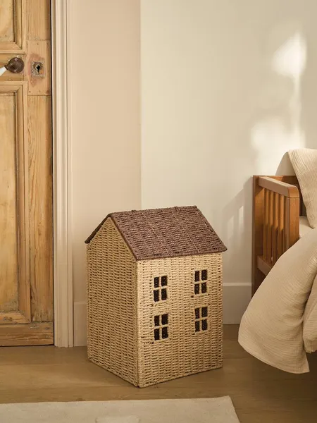 Panier Maison en corde de papier beige - Vertbaudet