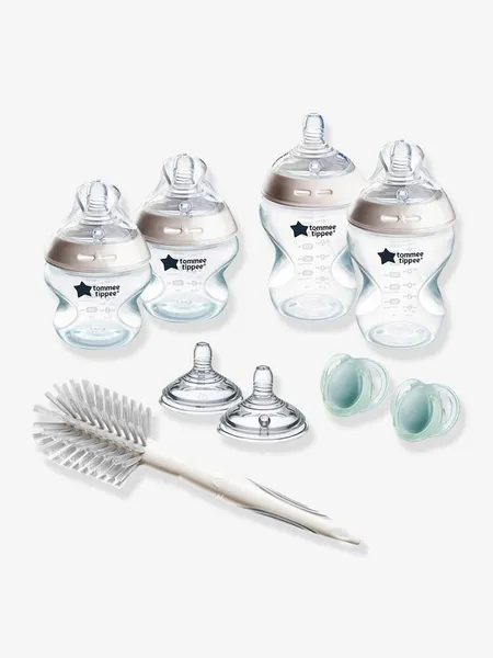 Kit de Démarrage Nouveau-nés Natural Start, Biberons anti-colique 150 ml et 260 ml avec tétine à débit lent transparent - Tommee Tippee