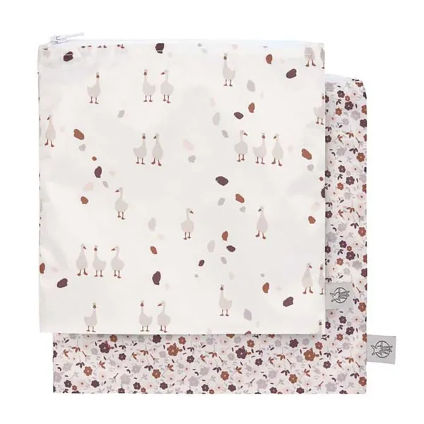 Lot de 2 pochettes à snack oie multicolore - Lassig