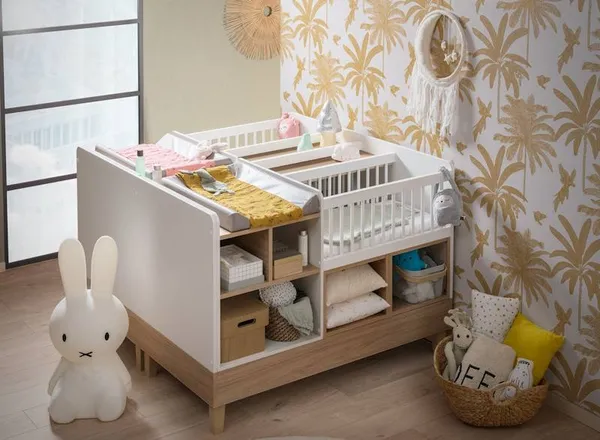 Lit bébé jumeaux évolutif en lit enfant- Chambrekids