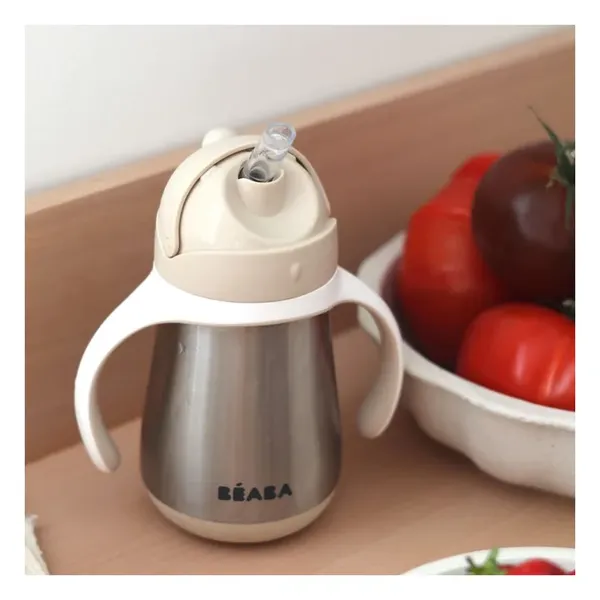 Béaba  Tasse paille en inox | Argile