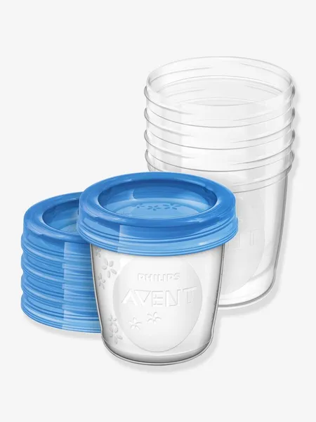 Lot de 5 pots de conservation pour lait maternel Philips AVENT - transparent