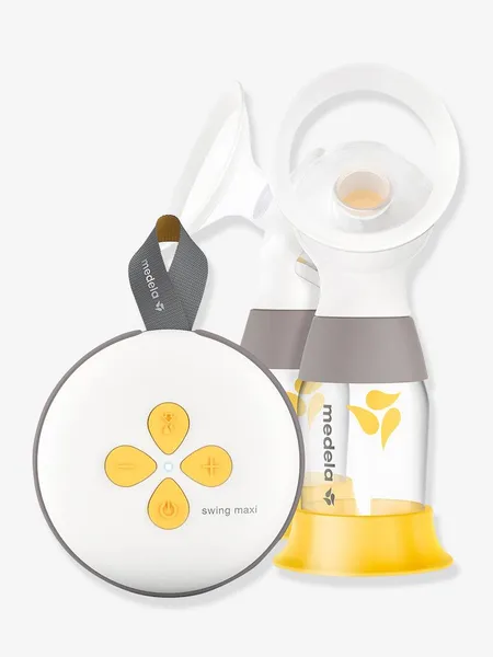 Tire-lait électrique double rechargeable Swing Maxi + 2 téterelles - blanc/jaune