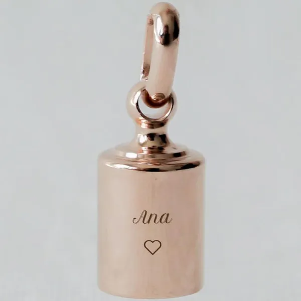 Pendentif personnalisable plaqué or rose