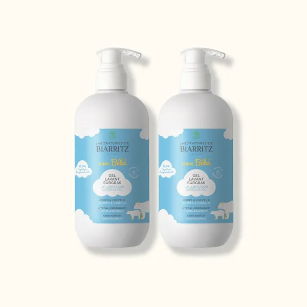 Duo Gel lavant surgras bébé 2 x 500 ml - Laboratoires de Biarritz