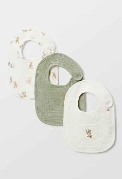 Lot de 3 bavoirs éponge imprimés en coton BIO