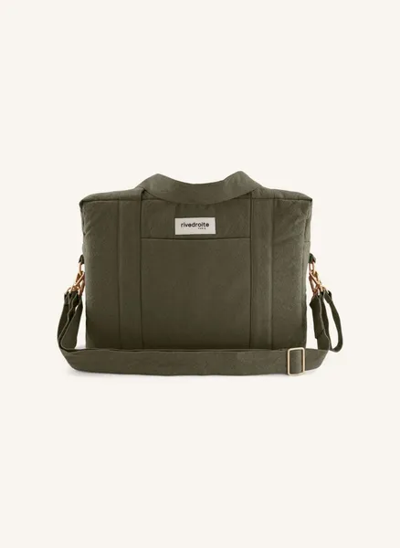 rivedroite - Sac à langer Darcy en coton recyclé - Vert kaki | Smallable