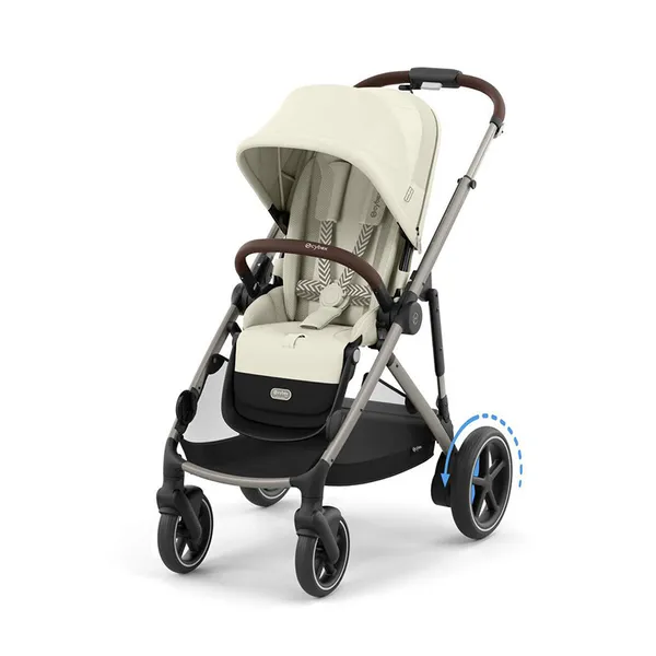Poussette électrique avec panier e-Gazelle S taupe/seashell beige | Cybex