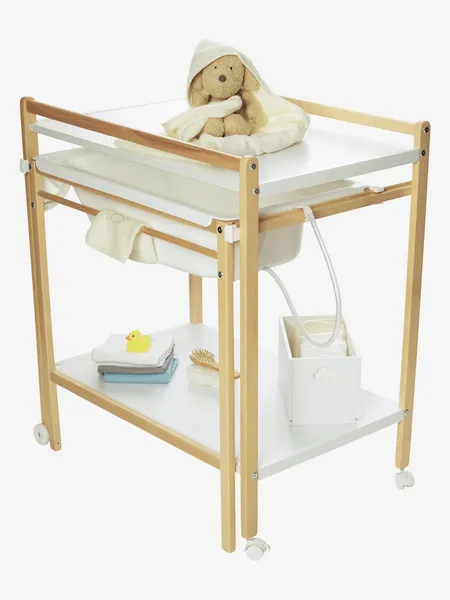 Table à langer avec baignoire intégrée MagicTub naturel/blanc